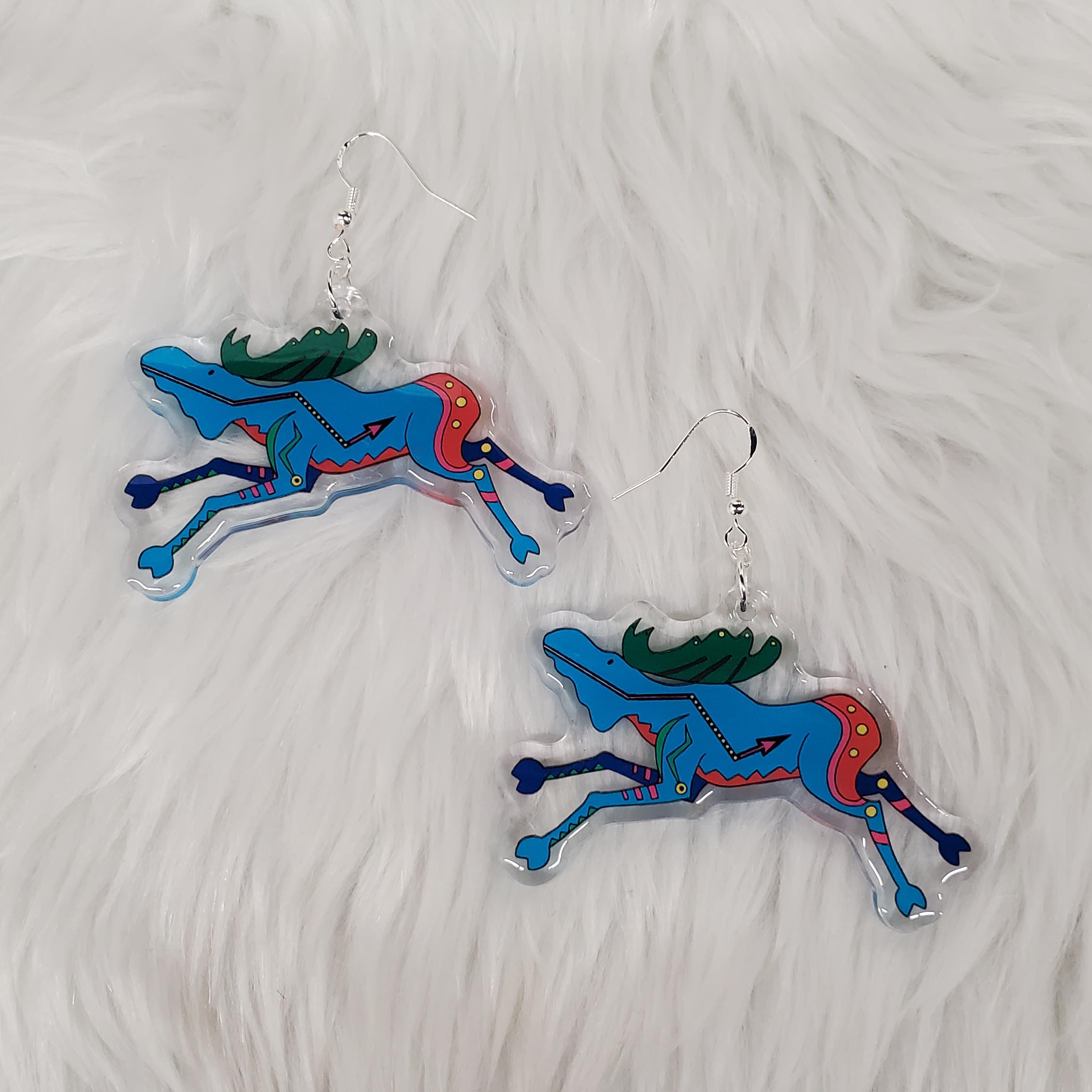 Ledger Moose Earrings