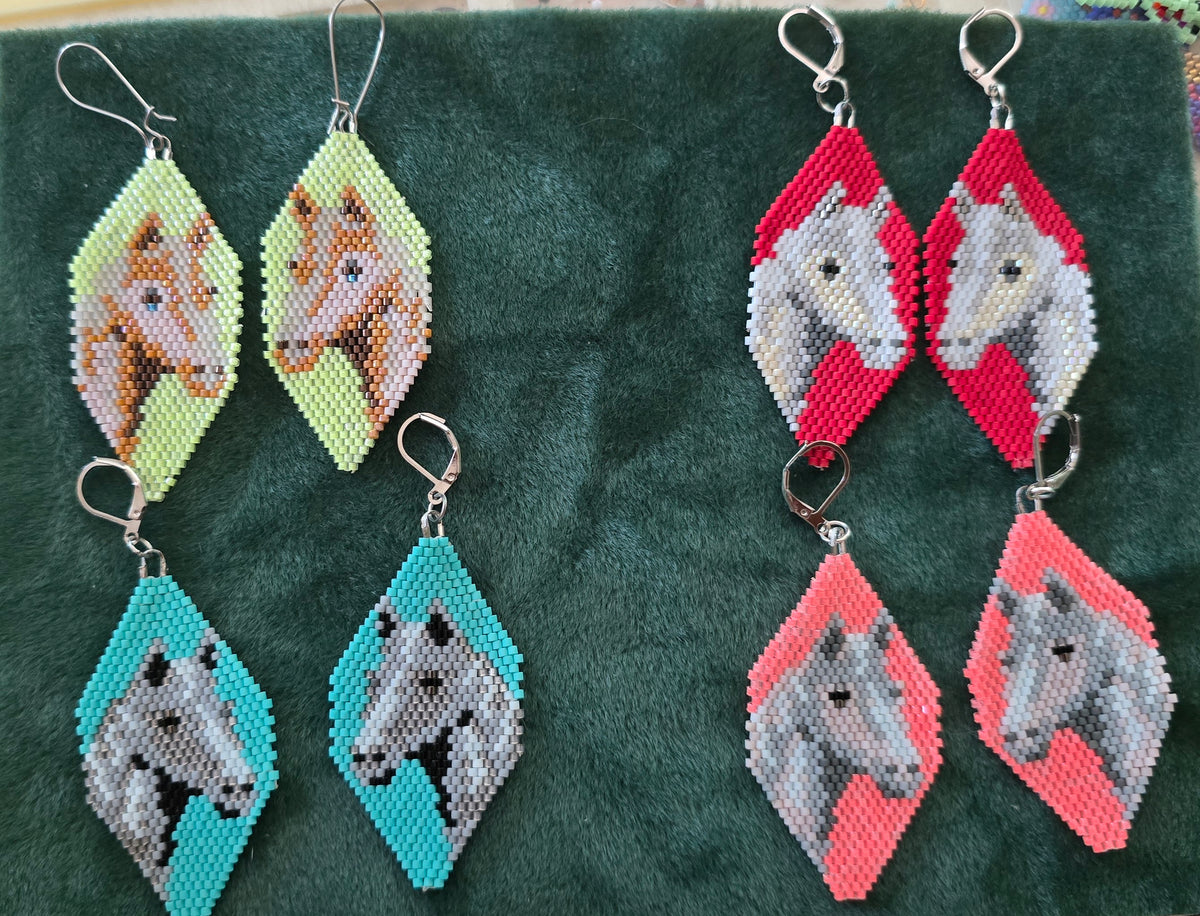 Madeline Desjarlais Horse Head Earrings