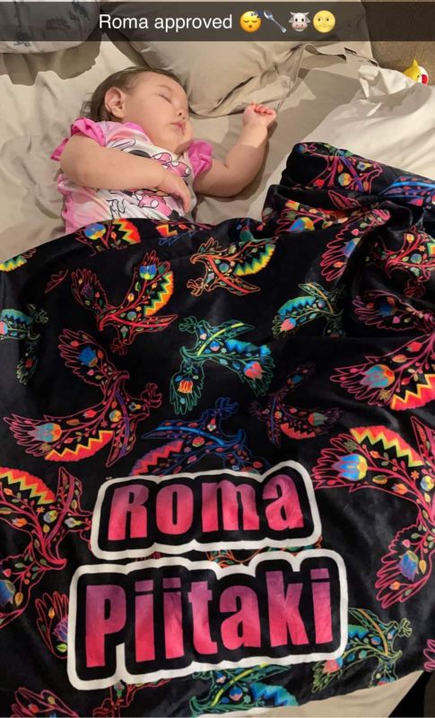 Prairie Plains Spirit Midnight Purple Hooded Blanket