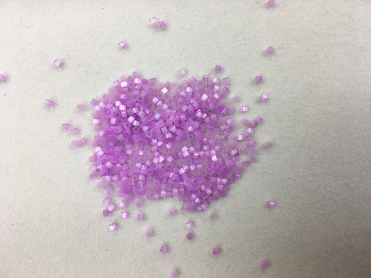 1.6mm Size 15/0 24g tube Cylindica Seed Beads Lilac