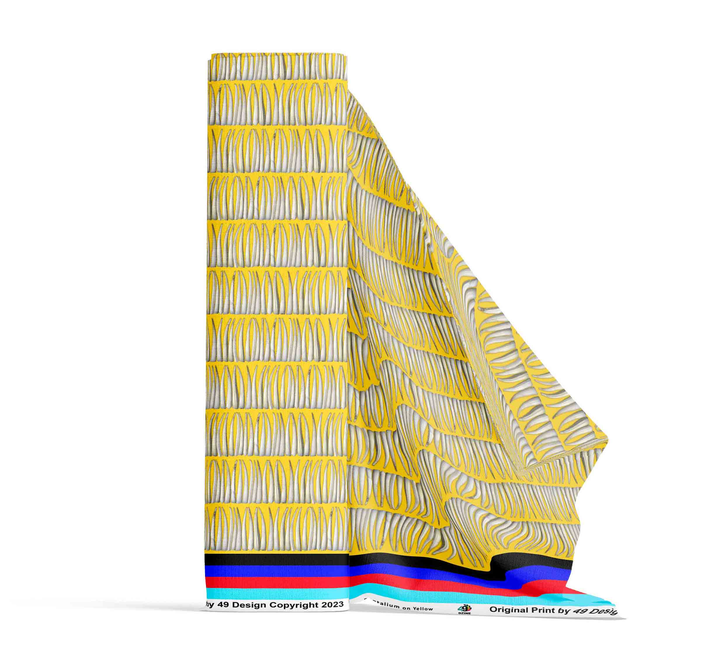 Dentalium on Yellow Cotton Poplin