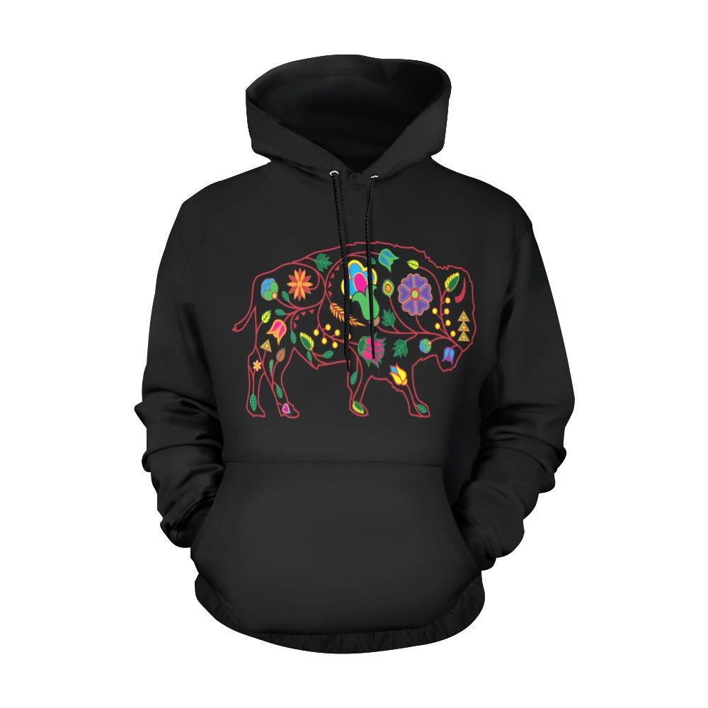 Floral Buffalo Pullover Hoodie