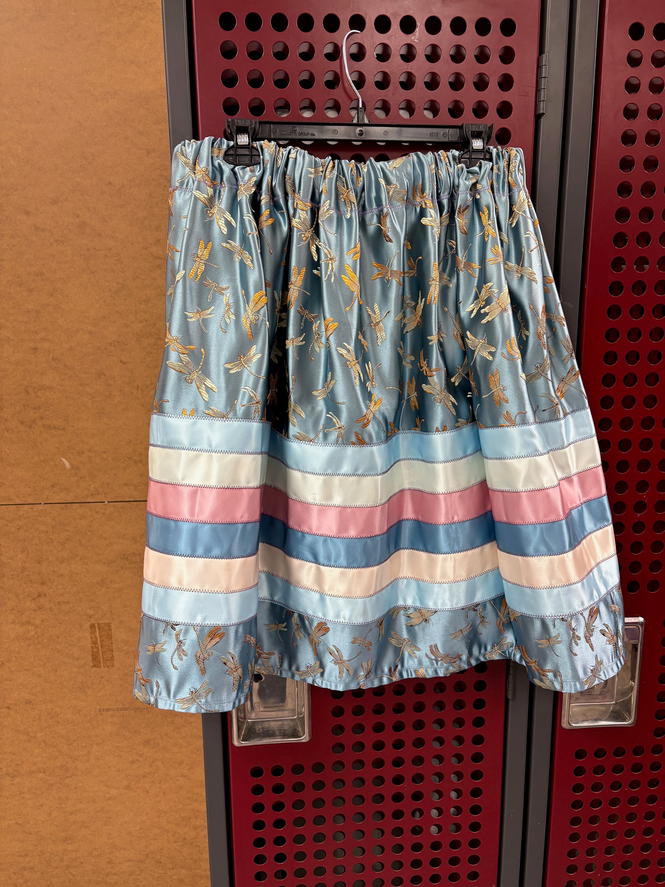 Handmade Sky Blue Jacquard Ribbon Skirt