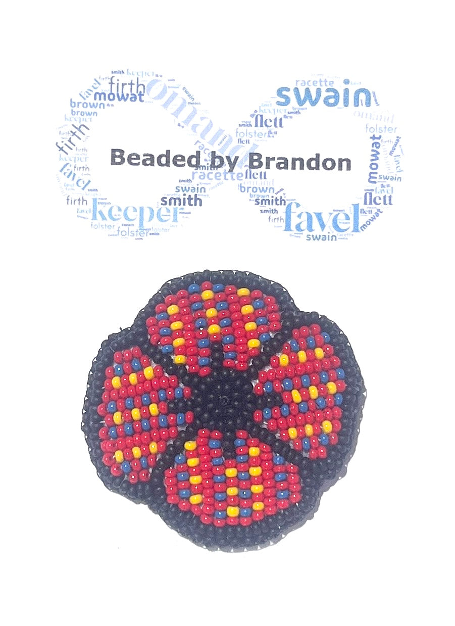 Brandon Swain Novlesky Metis Poppy Pin
