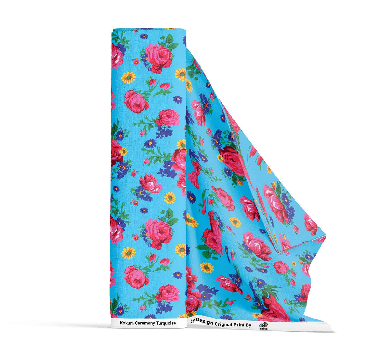 Kokum Ceremony Turquoise Cotton Poplin