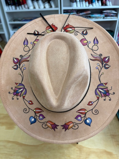 Ember Blossom Trail Beige Fedora Hat