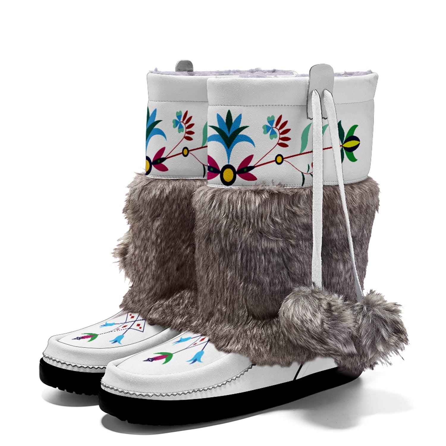 New Age Quill Real Leather MocLux with Fur