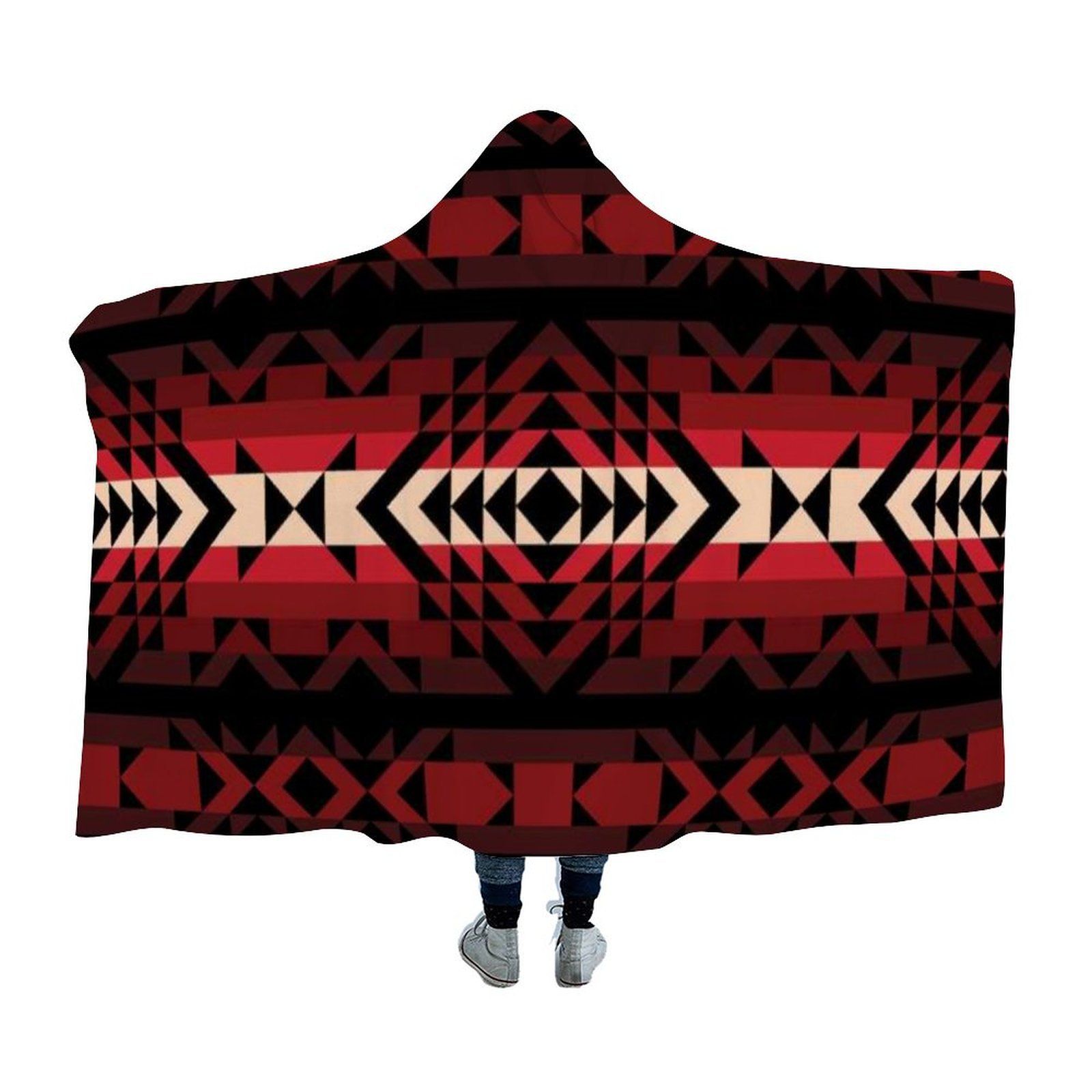 Black Rose Hooded Blanket blanket Herman