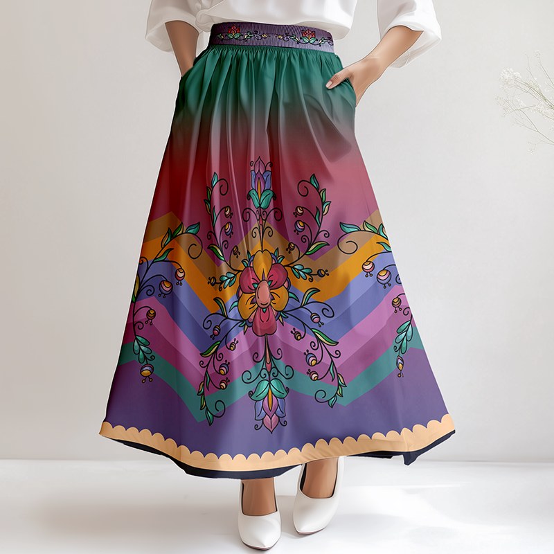 Rust & Ember Flower Song Skirt