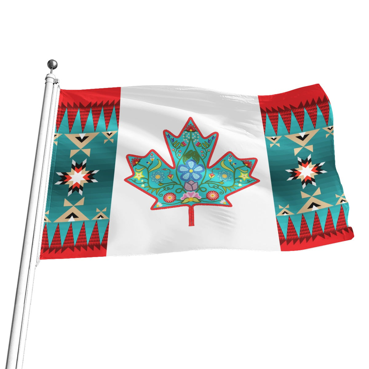 Large Indigenous Maple Flag
