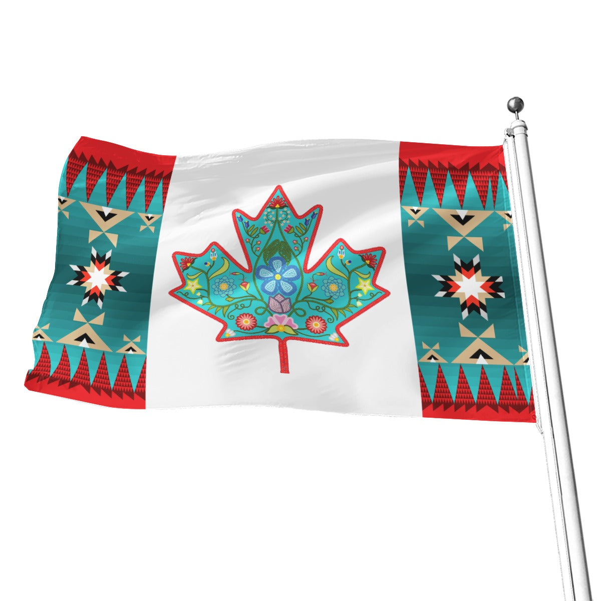 Large Indigenous Maple Flag