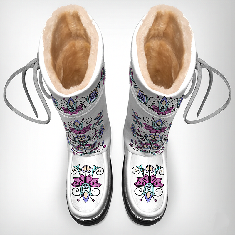 Moonlit Frost Real Leather MocLux Tall