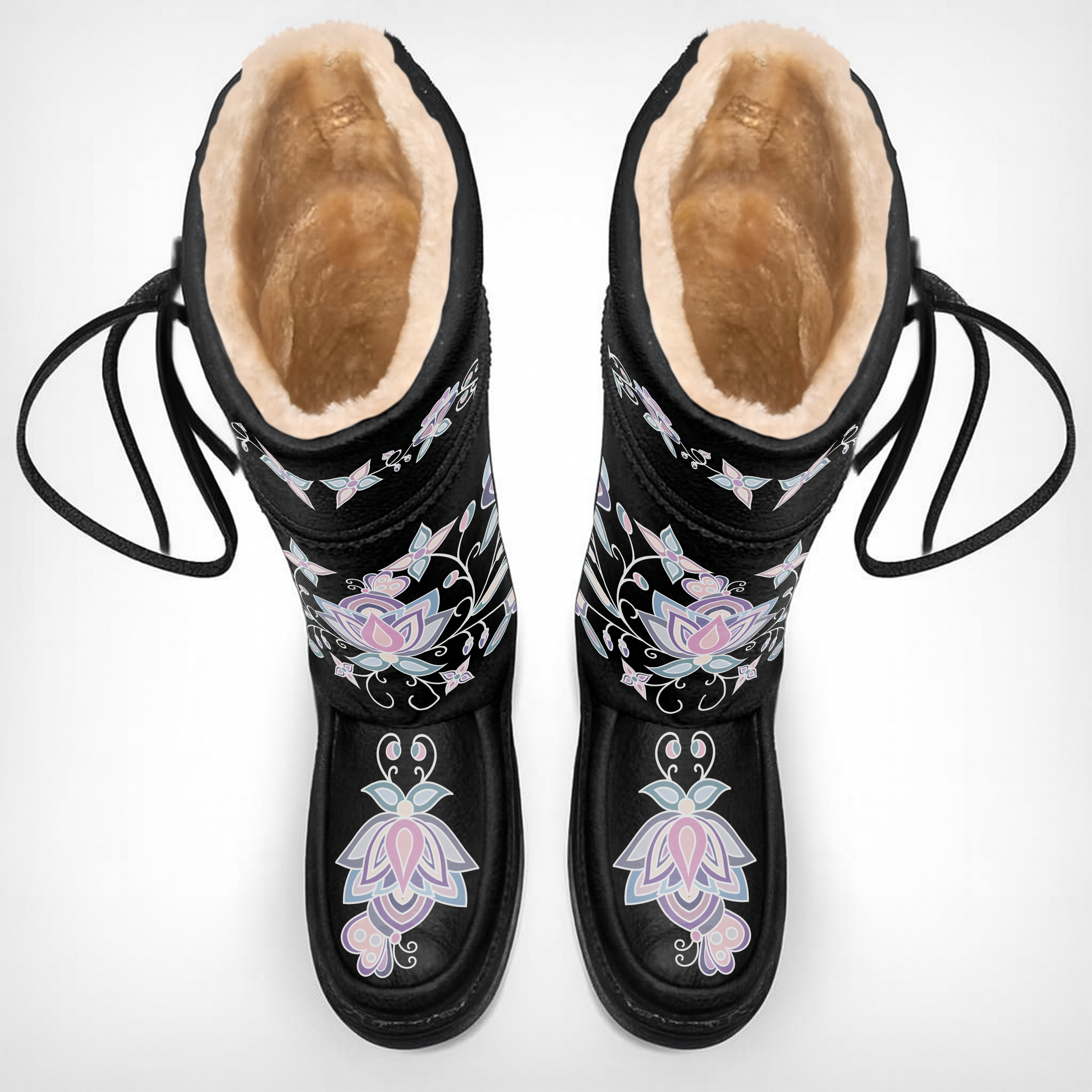 Snow Petal Spirit Real Leather MocLux Tall