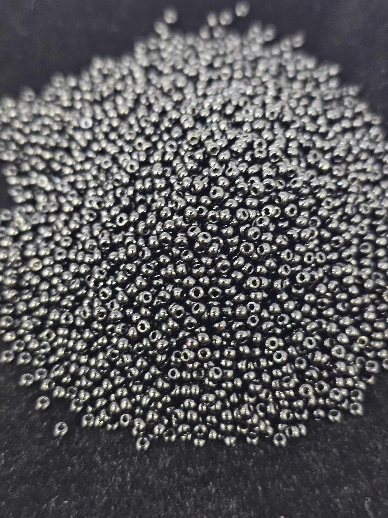 Czech Seed Beads 11/0 Opaque Black