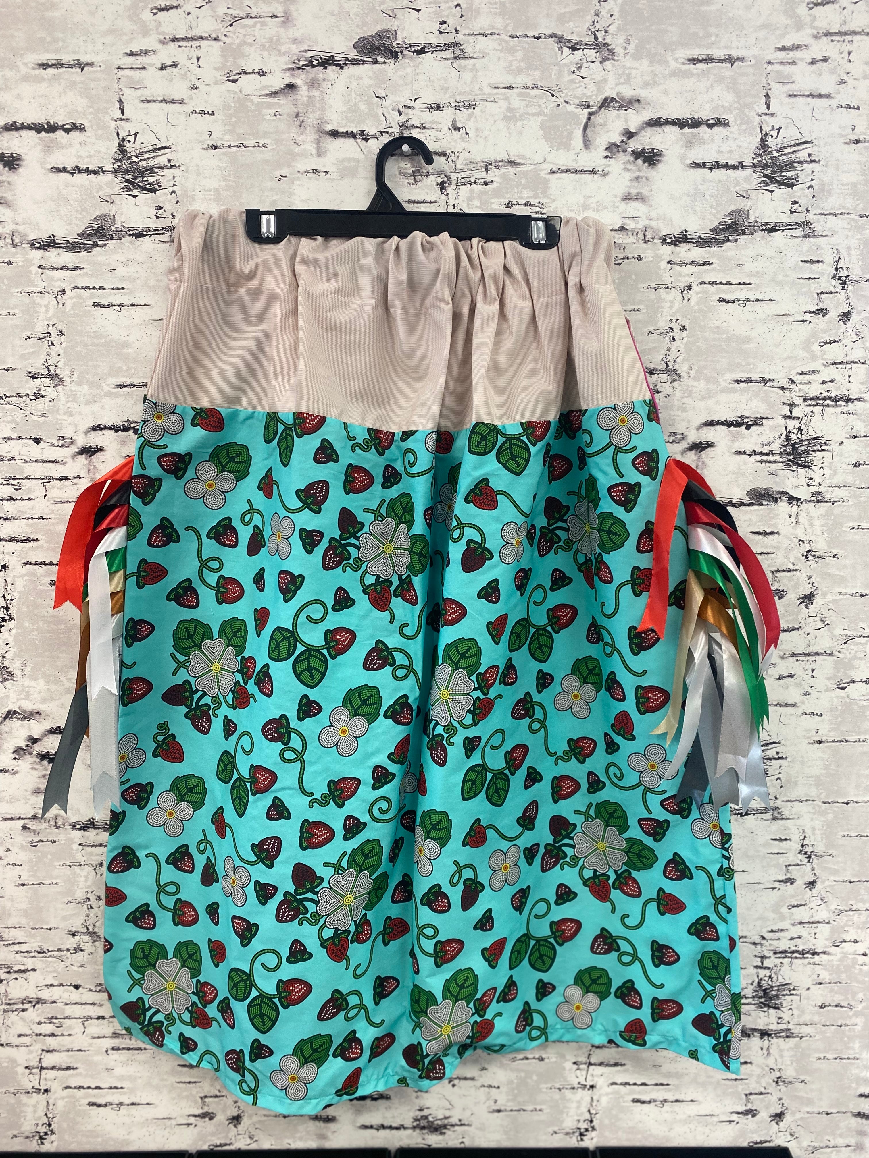 Strawberry Dreams Turquoise Ribbon Skirt