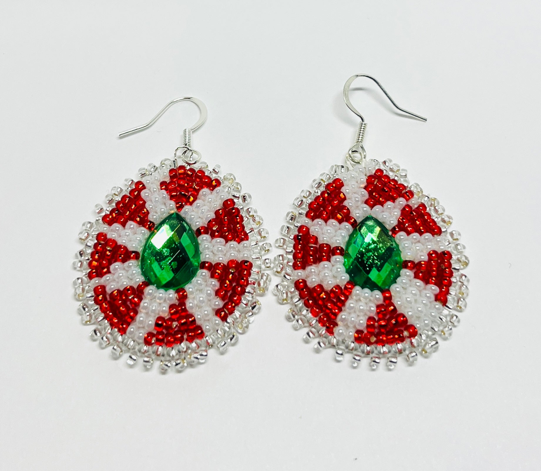 Brandon Swain Novlesky Peppermint Teardrop Earring