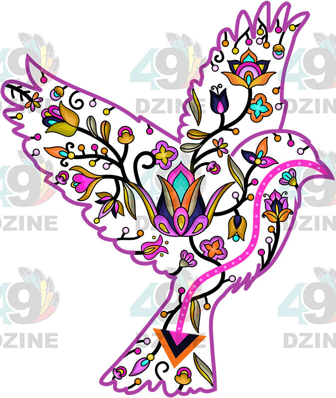 Sparrow Floral Animals 02-M Various Sizes