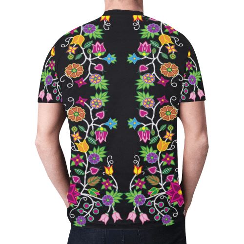 Floral Beadwork New All Over Print T-shirt for Men (Model T45) New All Over Print T-shirt for Men (T45) e-joyer 