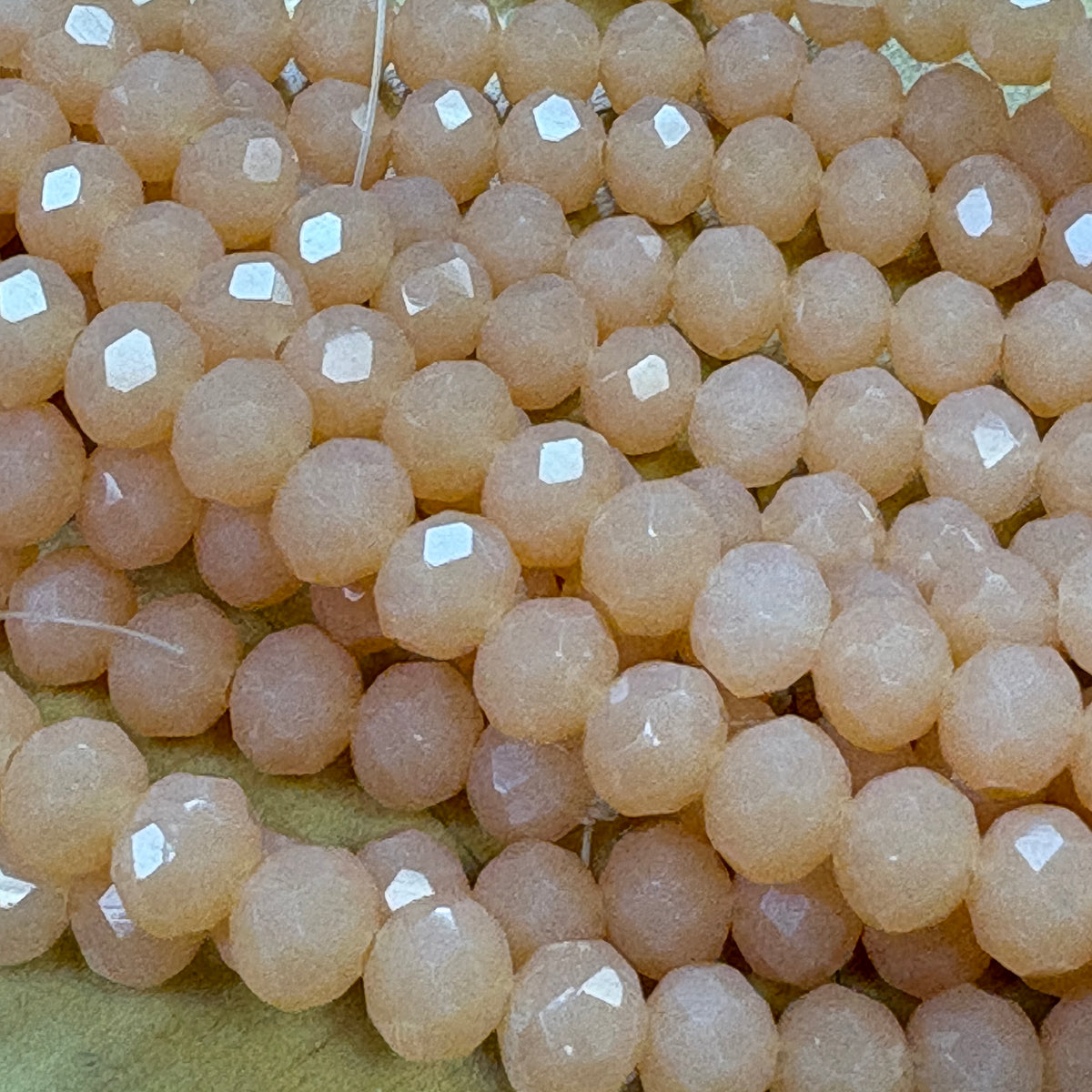 6mm Rondelle Glass Bead - Citrus