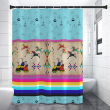 Load image into Gallery viewer, Ledger Horses Running Sky Shower Curtain (59 inch x 71 inch)
