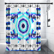 Load image into Gallery viewer, Deep Lake White Star Shower Curtain (59 inch x 71 inch)
