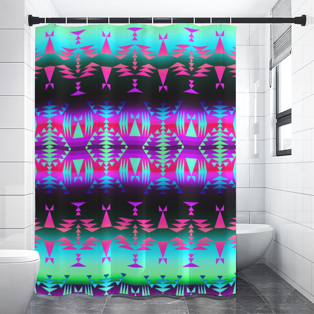 Between the Rocky Mountains Shower Curtain (59 inch x 71 inch)