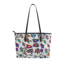 Load image into Gallery viewer, Indigenous Paisley White Tote Handbag

