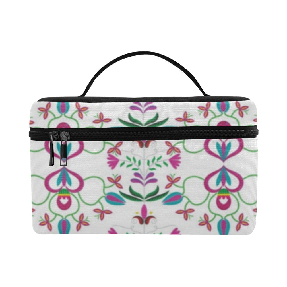 Quilled Divine White Cosmetic Bag