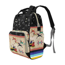 Load image into Gallery viewer, Horses Running Black Sky Multi-Function Diaper Backpack
