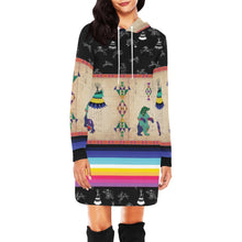 Load image into Gallery viewer, Bear Ledger Black Sky Hoodie Style Mini Dress

