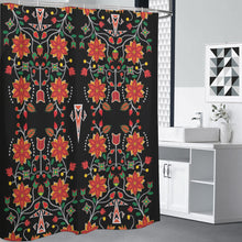 Load image into Gallery viewer, Floral Beadwork Six Bands Shower Curtain (59 inch x 71 inch)
