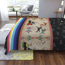 Load image into Gallery viewer, Ledger Horses Running Black Sky Lightweight and Breathable Baby Blanket
