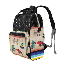 Load image into Gallery viewer, Bear Ledger Black Sky Multi-Function Diaper Backpack
