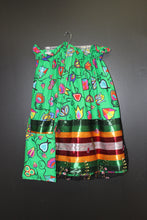 Load image into Gallery viewer, Indigenous Paisley Green Overlay Ribbon Skirt w/ Bag
