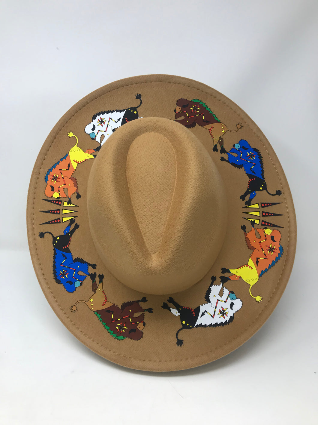 Ledger Buffalo Tan Fedora Hat