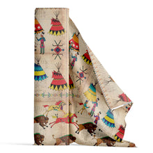 Load image into Gallery viewer, The Gathering of the Chiefs Cotton Fabric by the Yard
