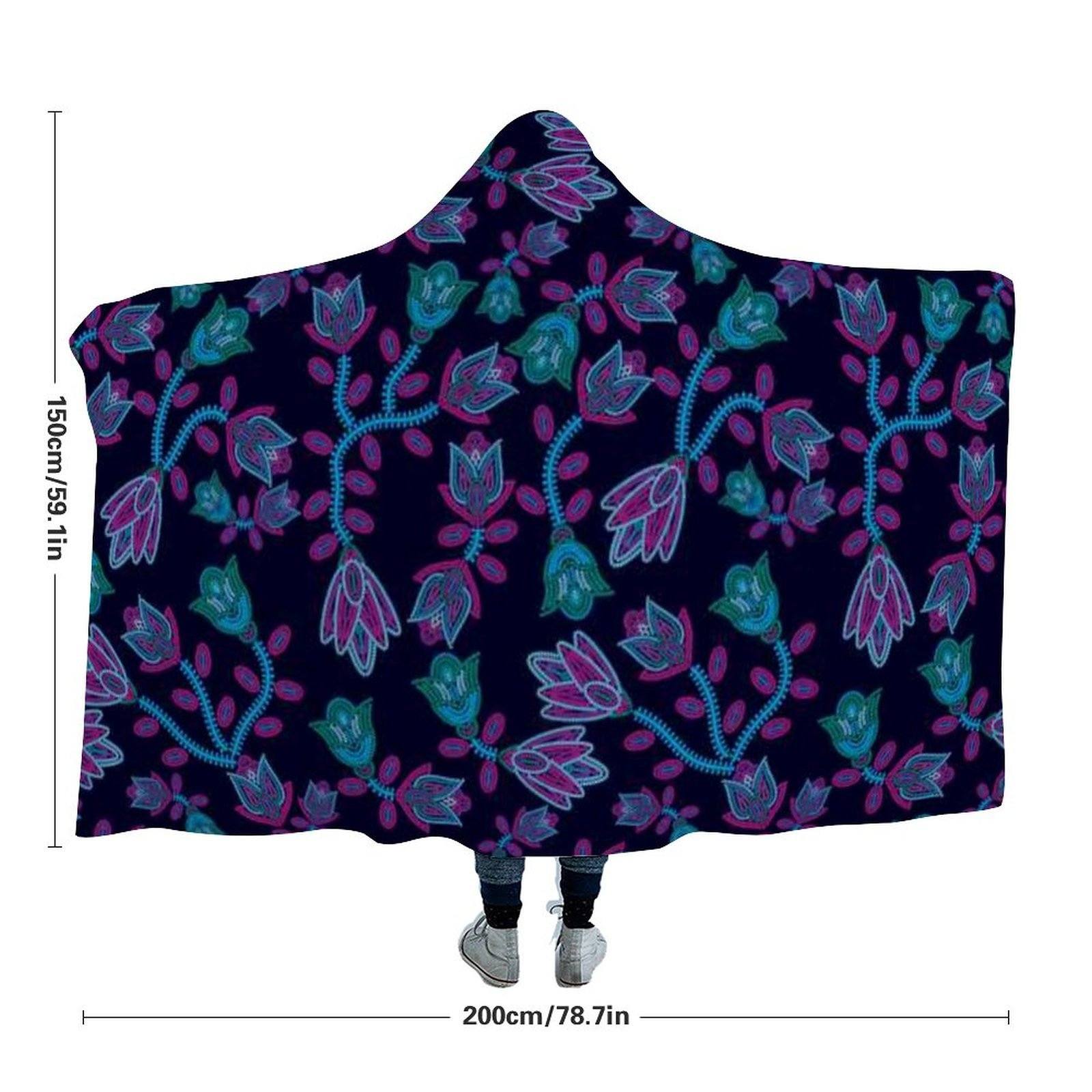 Beaded Blue Nouvea Hooded Blanket blanket 49 Dzine 