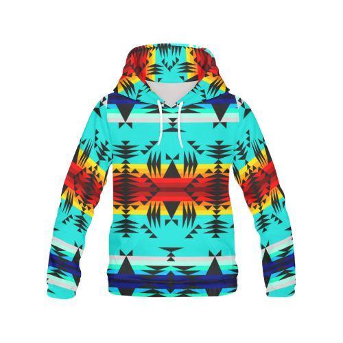 Between the Mountains All Over Print Hoodie for Women (USA Size) (Model H13) All Over Print Hoodie for Women (H13) e-joyer 
