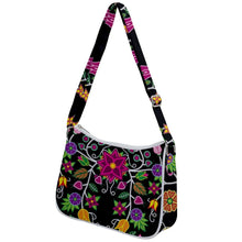 Load image into Gallery viewer, Floral Beadwork Zip Up Shoulder Bag reusable-grocery-bags 49 Dzine 
