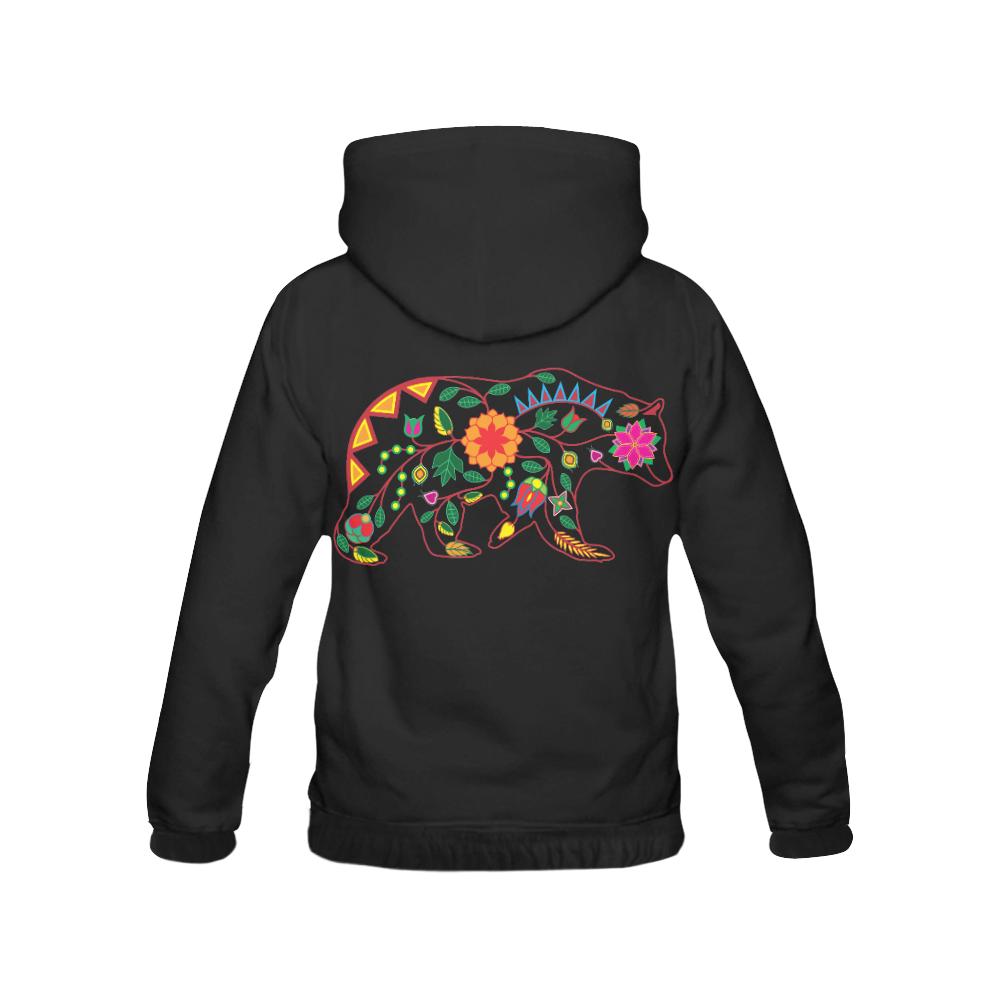 Floral Bear All Over Print Hoodie for Men (USA Size) (Model H13) All Over Print Hoodie for Men (H13) e-joyer 