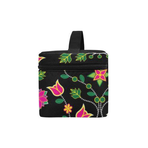 Floral Bearpaw Cosmetic Bag/Large (Model 1658) Cosmetic Bag e-joyer 