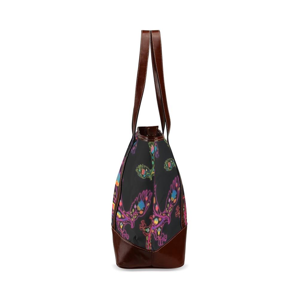 Floral Eagle Tote Handbag (Model 1642) handbag e-joyer 