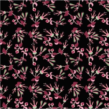 Floral Green Black Sequin Fabric Fabric 49 Dzine 