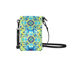 Load image into Gallery viewer, Kaleidoscope Jaune Bleu Small Cell Phone Purse (Model 1711) Small Cell Phone Purse (1711) e-joyer 
