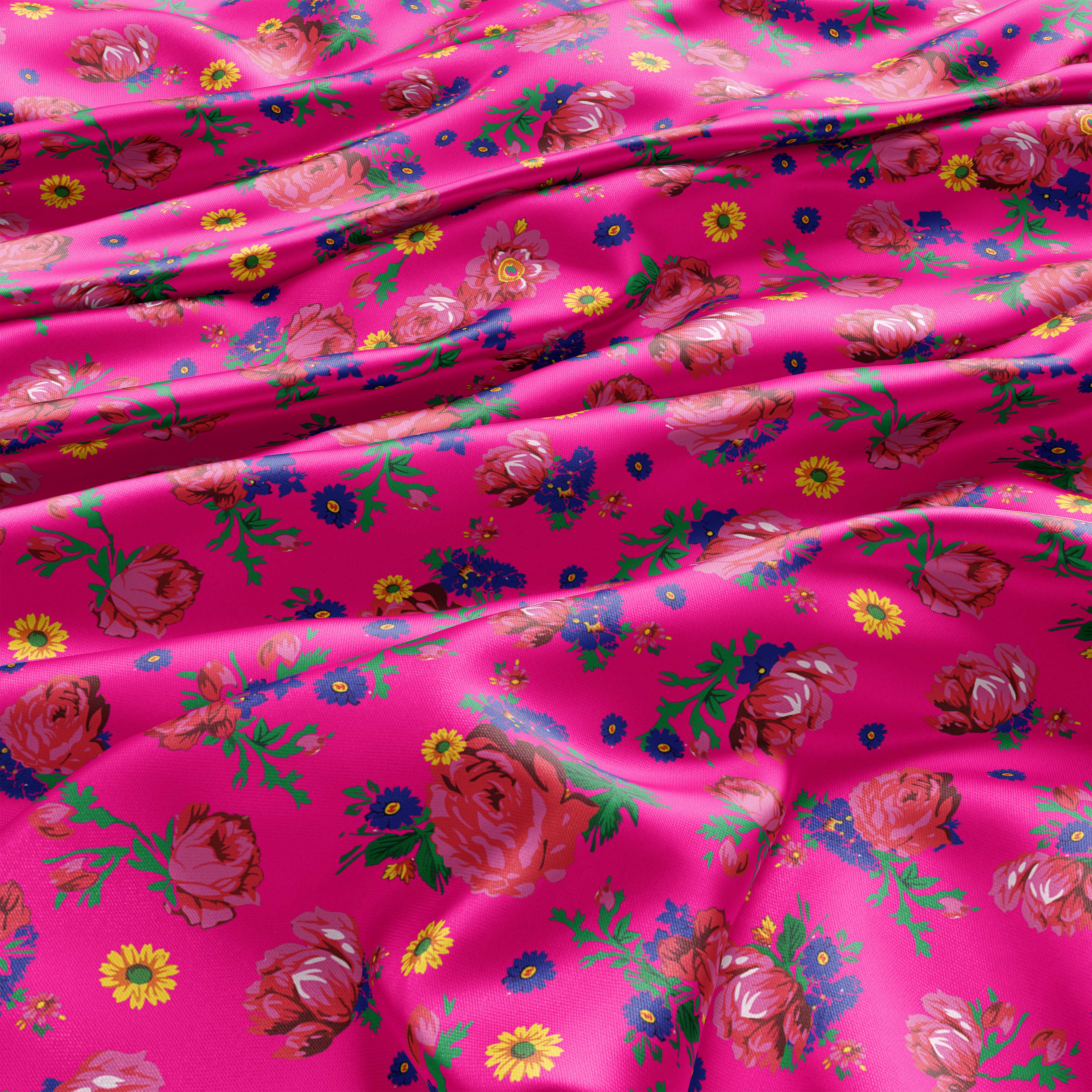Kokum's Ceremony - Pink Satin Fabric 49DzineStore 