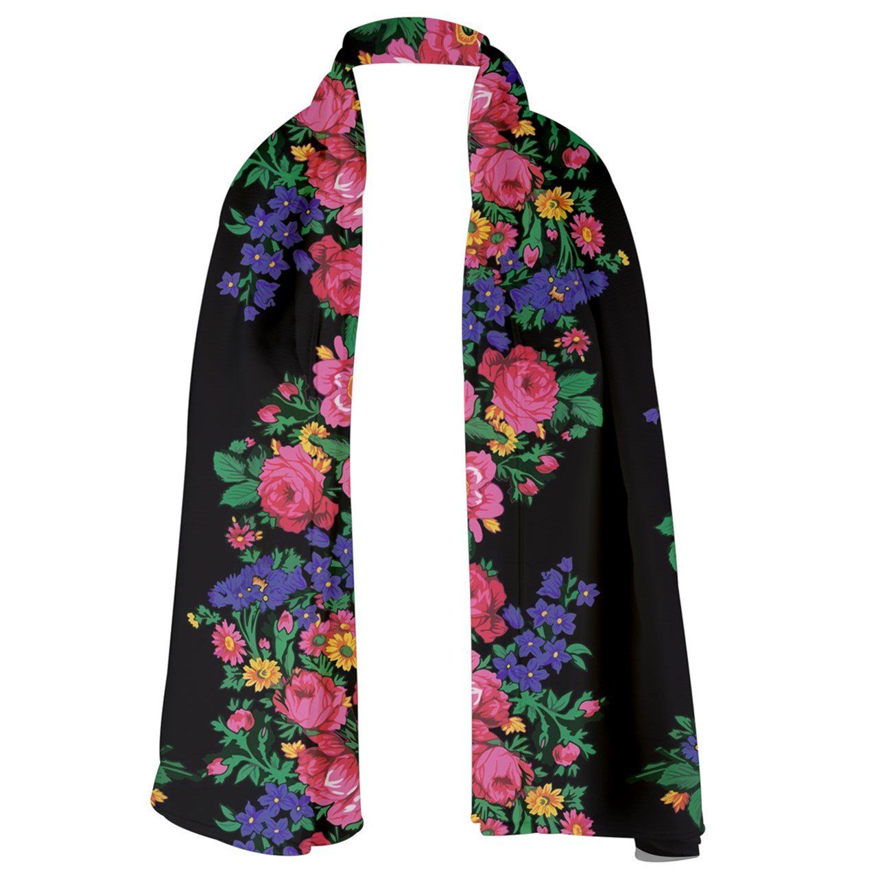 Kokum's Revenge Black Large Square Chiffon Scarf fashion-scarves 49 Dzine 