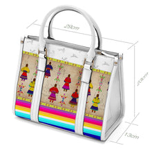 Load image into Gallery viewer, Ledger Round Dance White Convertible Hand or Shoulder Bag
