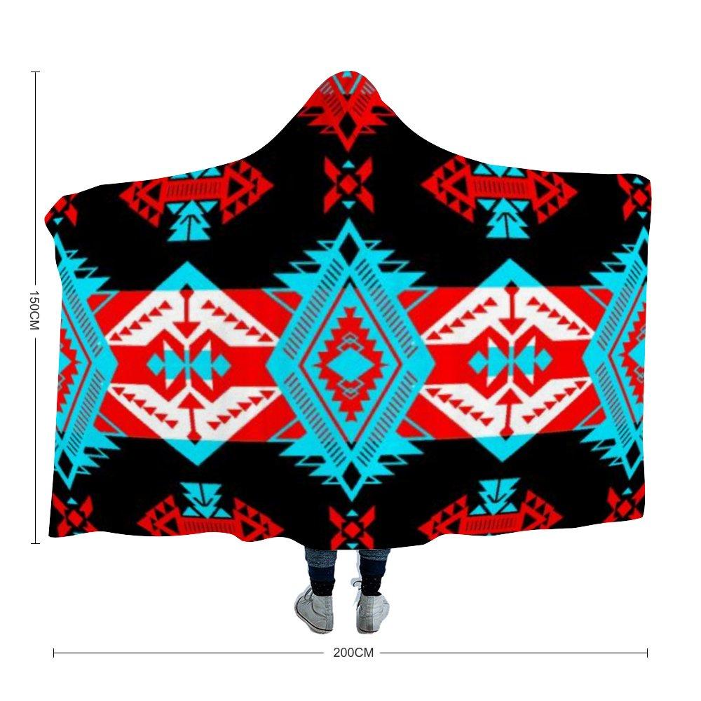 Sovereign Nation Trade Blanket Hooded Blanket 49 Dzine Adult Size - 60"x80" 