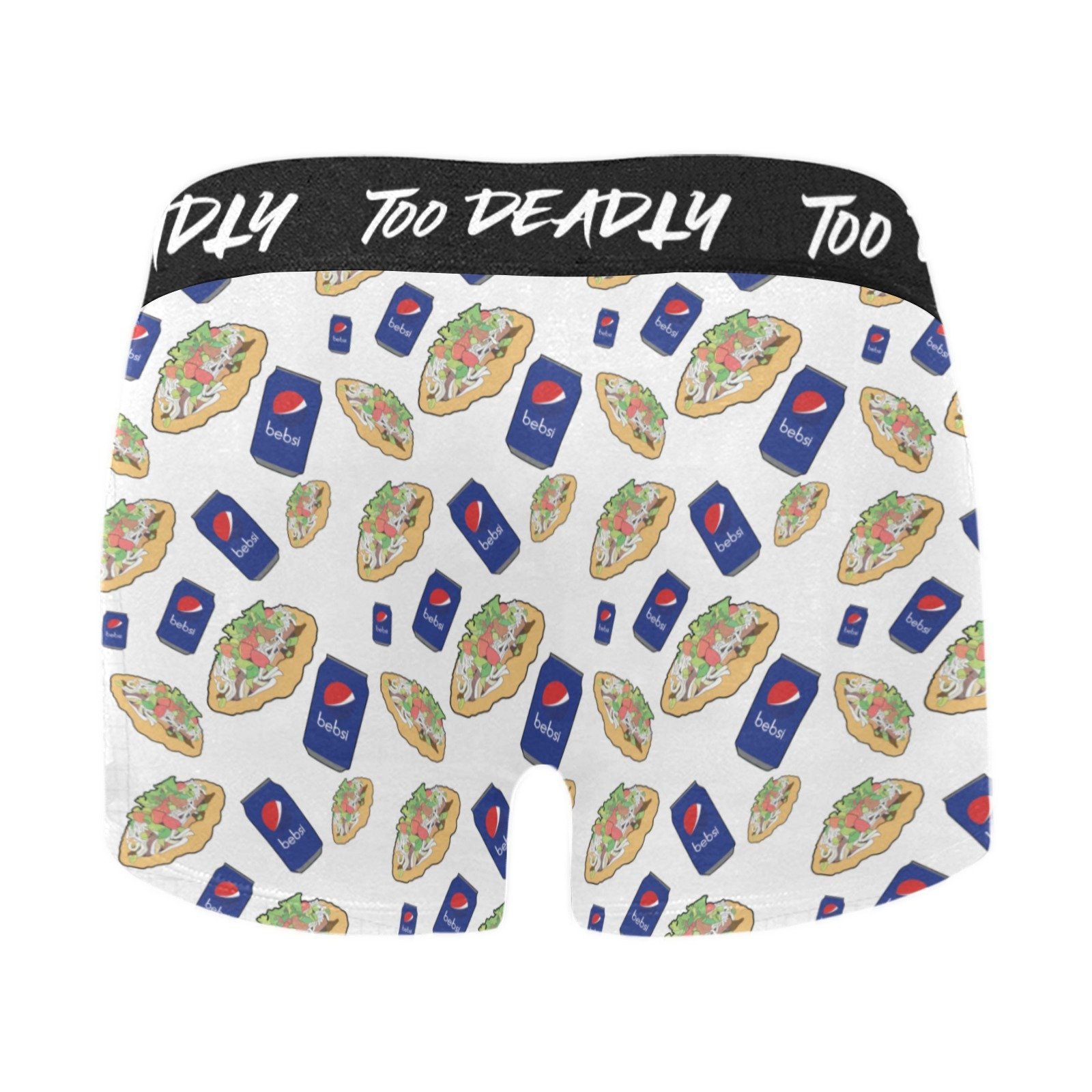 Too Deadly Bepsi Taco Men's Boxer Briefs w/ Custom Waistband (Model L10) Men's Briefs-Custom Waistband (Merged Design) e-joyer 
